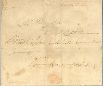 George Washington Franking Signature During Revolutionary War to Col. Stephen Moylan, January 5,