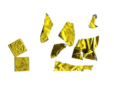 Apollo 11 Flown Kapton Foil Grouping, 8 pcs