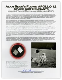 Alan Bean's Flown Apollo 12 Spacesuit Remnants