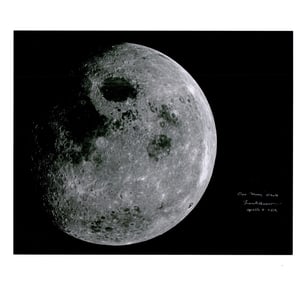 Frank Borman "Our moon photo" SP w/ Zarelli & Novaspace COA