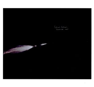 Michael Collins Signed Apollo 11 Rocket Photo, with Zarelli LOA & Novaspace COA