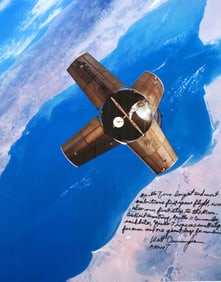 Walt Cunningham Signed Apollo 7 Oversize Photograph, Stunning! With Zarelli COA