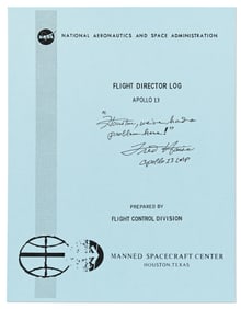 Fred Haise Signed Copy of NASA Flight Director Log