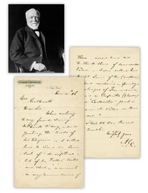 Andrew Carnegie 1886 ALS on Personal Letterhead