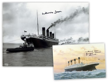 Youngest Titanic Survivor Millvina Dean (2) Signed Items