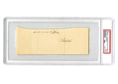Booker T. Washington Signed Cut, PSA/DNA Graded and Encapsulated