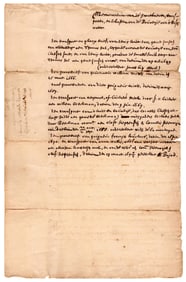 Dutch Clerk and Future Mayor of Colonial New York City Nicholas Bayard Memorandum