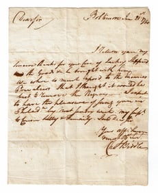 Charles Biddle ALS Re: Enemy Privateers, "it would be best to remove the Negroes"