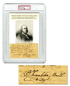 Benjamin Franklin AES 3 Months Before Start of Constitutional Convention of 1787, PSA NM-MT8