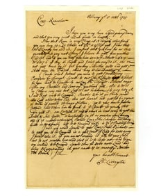 Philip Livingston Sr. ALS "Rum is very cheap at New York" to Henry Van Rensselaer