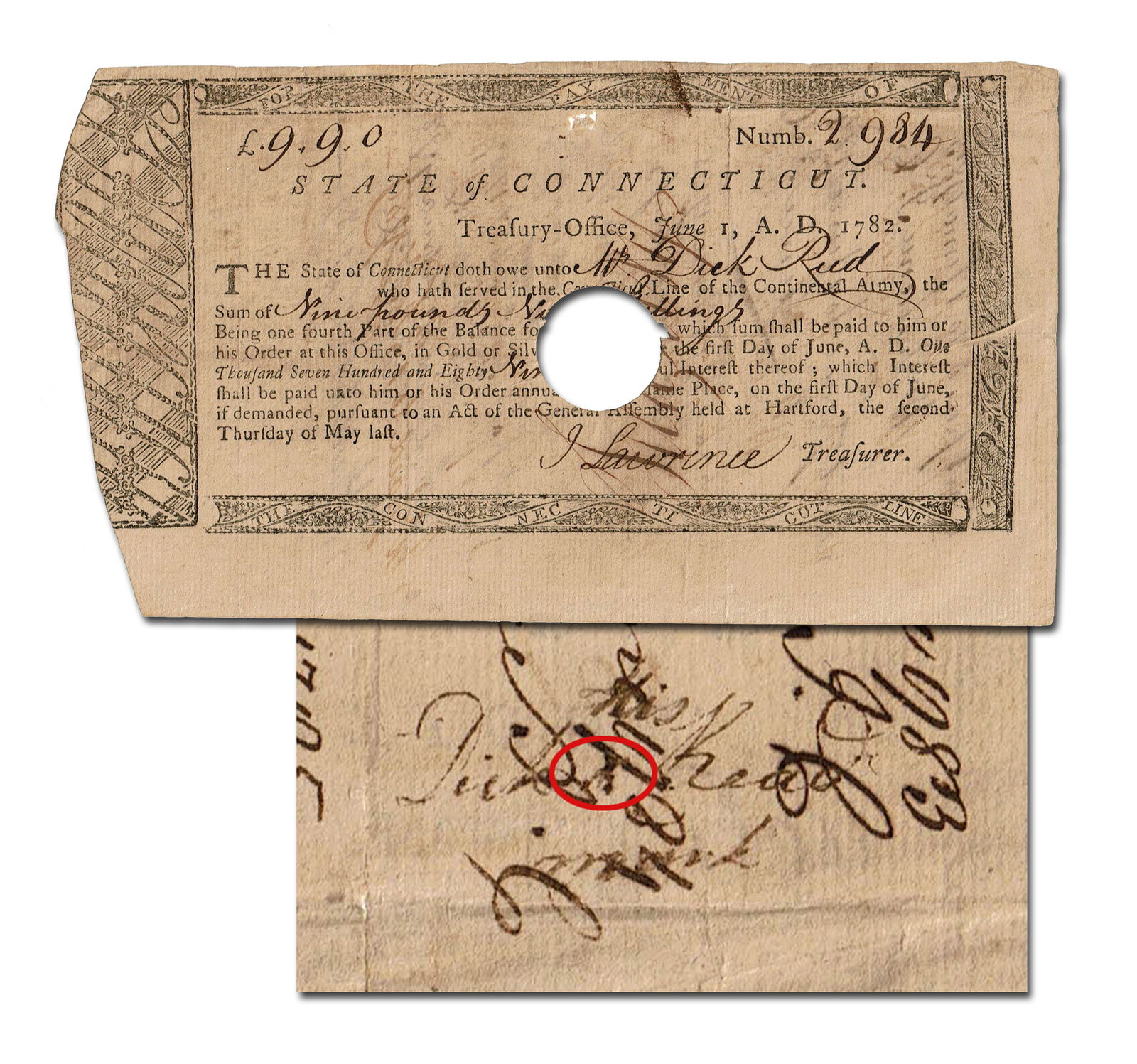African American Rev. War Soldier Pay Voucher Signed With His Mark, "X", Rare! (1 of 5)