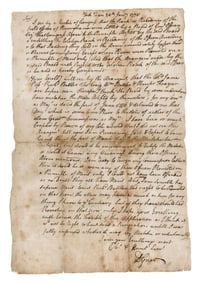 David Grier to George Washington, Rev. War Dated Letter Signed from Yorktown