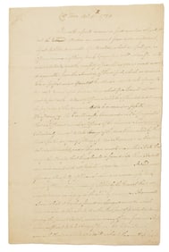 War Dated Continental Army Petition to Maj. Gen. Benjamin Lincoln