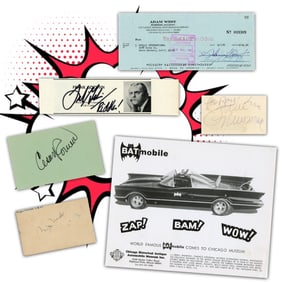 Dealer's Lot - "Batman" 1960s TV Series Archive! 5 Sigs Incl. Batman & Villains Catwoman, Joker,