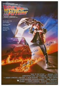 Back to the Future Large Cast-Signed Poster with COAs