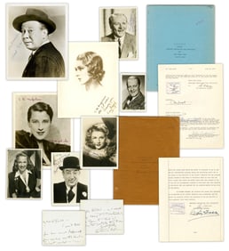 Old Hollywood 12 pc. Archive- Photos, Contracts, & ALS: Hepburn, Grable, Grant, & More!