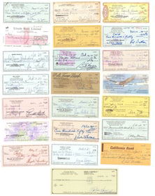 Huge Collection of 35 Checks Signed by Film Industry Elites: Eileen Brennan to Jim Nabors, Includes