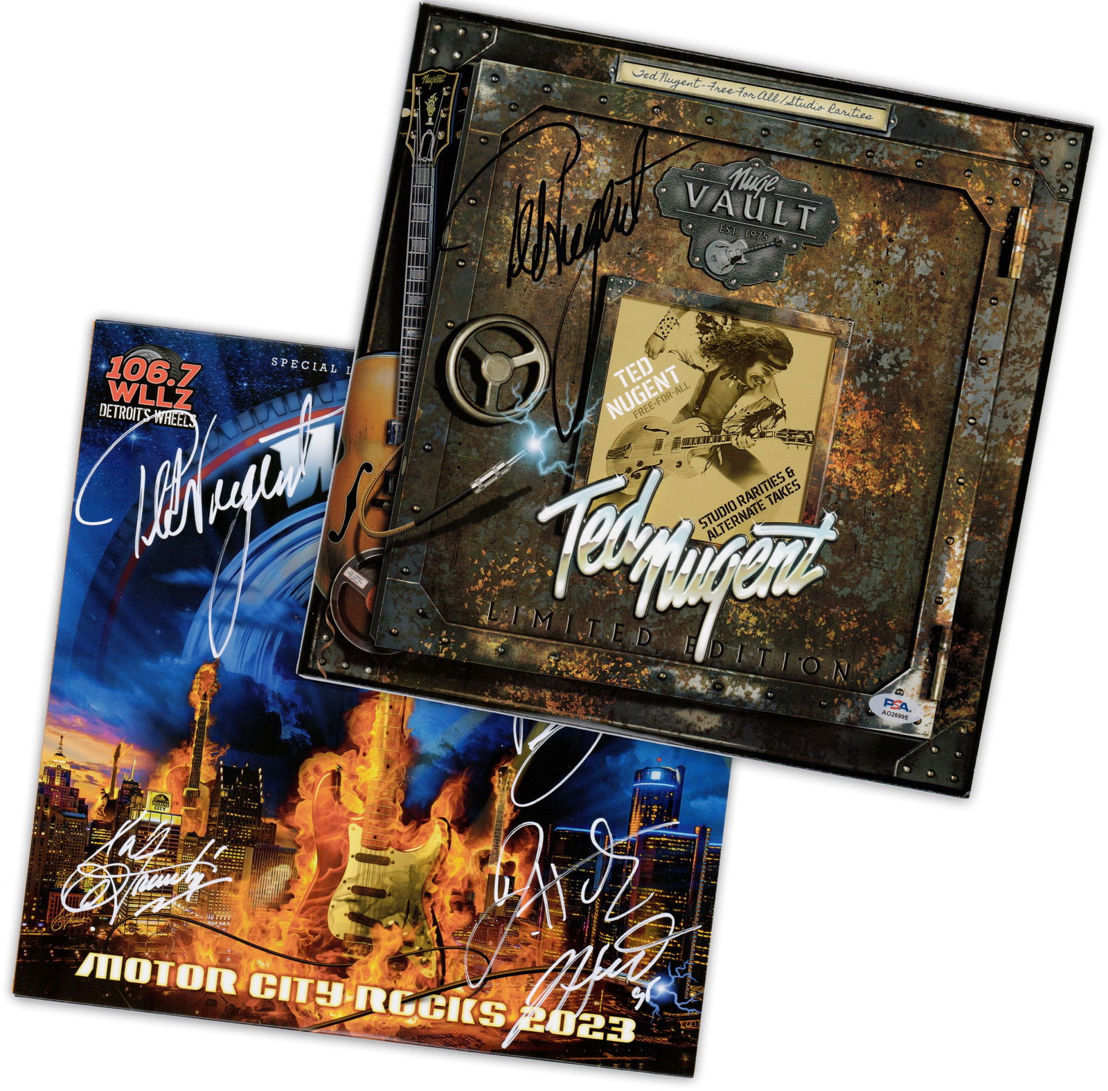 Ted Nugent (2) Signed Limited Edition Vinyl Records (1 of 5)