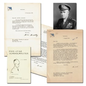 Omar Bradley to Ted Amussen, 3 Signed Letters, Outstanding Provenance