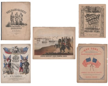 Striking Civil War Sheet Music With Incredible Illustrated Covers!