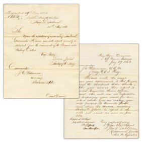 2 Civil War-Dated Naval Directives Signed by Gideon Welles & J.A.B. Dahlgren