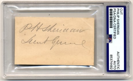 Philip Sheridan Signed Cut PSA Encapsulated - Nice Example!