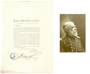 William Wherry Signed Special Orders, Civil War MOH Winner and Nathanial Lyons' Aide-de-Camp