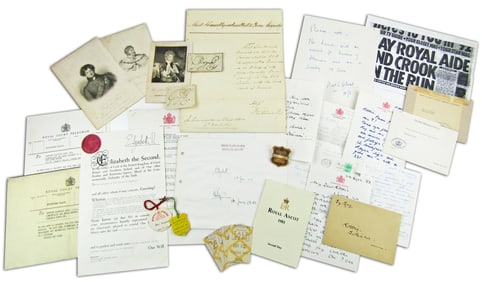 Dealer's Lot of British Royalty! 4 Kings & Queens Plus Royal Household Memorabilia & Ephemera,
