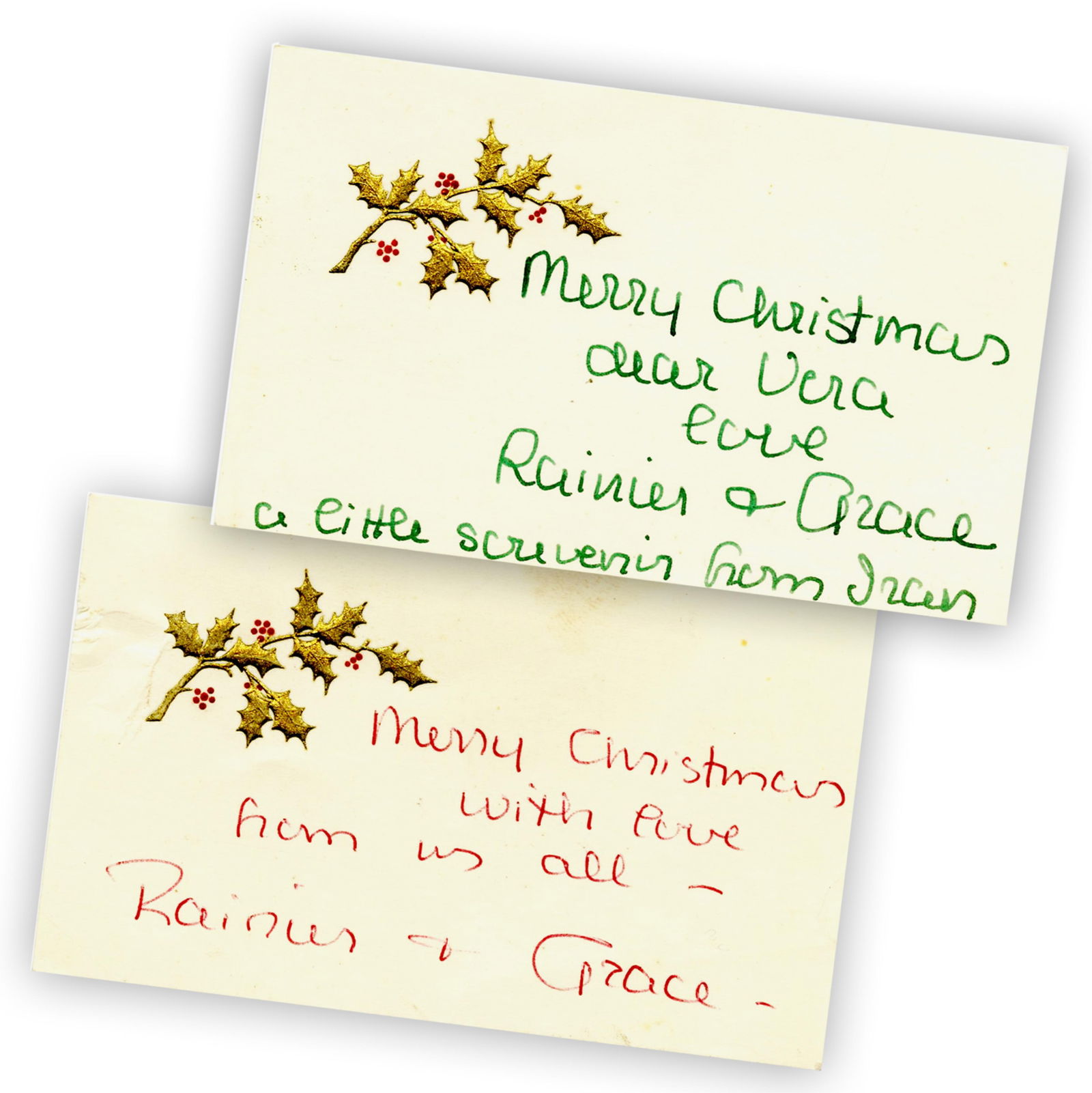 Grace Kelly (2) Christmas ANS to Fashion Designer Vera Maxwell (1 of 3)