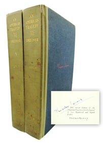 Theodore Dreiser Signed 1st Ltd. Ed. "An American Tragedy", 2 Vols.