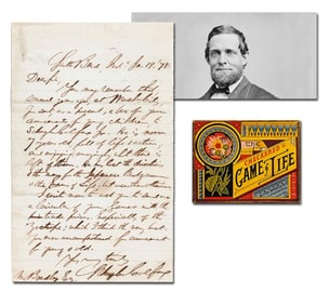 Schuyler Colfax to Milton Bradley, His Son Plays "Game of Life"