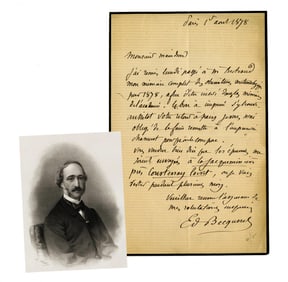 Edmond Becquerel ALS Re: "my complete records of meteorological observations for 1878"