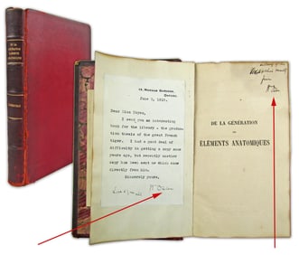 William Osler Signed Copy of Clemenceau's "De la Génération des Éléments