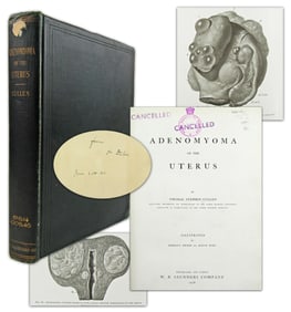 William Osler Signed "Adenomyoma of the Uterus" - Profusely Illustrated!