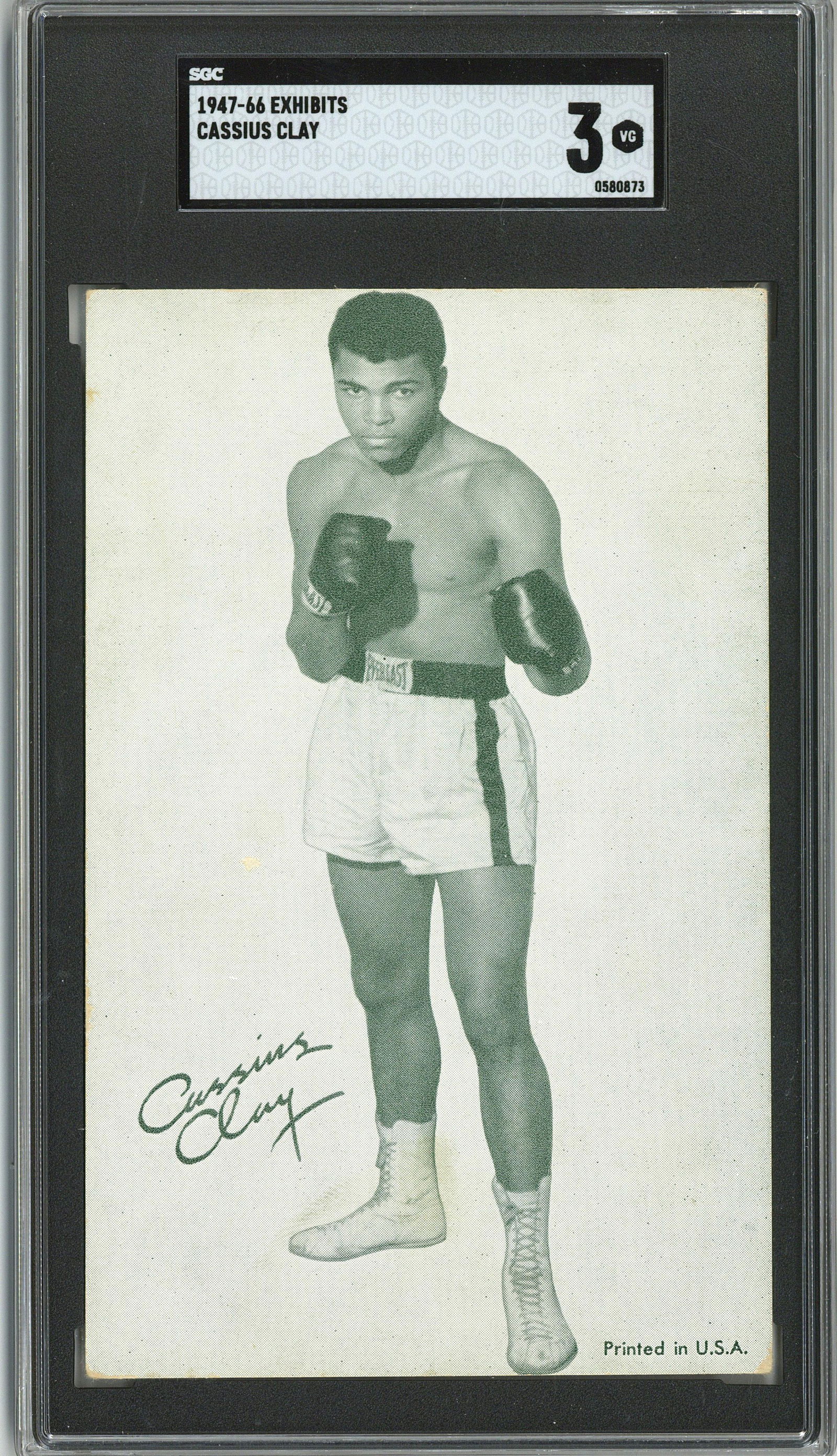 Fine Cassius Clay Boxing Exhibits Card, SGC Graded 3 VG (1 of 2)