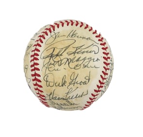 DiMaggio, Musial, Kaline, Feller, Slaughter, Mize and 29 other HOFers and Greats - JSA Superb!