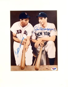 Joe DiMaggio & Ted Williams Signed Photo, PSA/DNA, a Great Image!