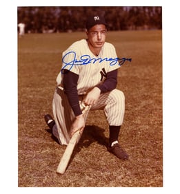Joe DiMaggio Boldly Signed Photograph in NY Yankees Uniform