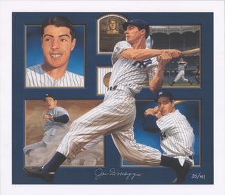 Joe DiMaggio Super Limited Edition Poster, with Best 4" Signature!