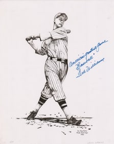 Ted Williams Super Signed Poster: "America's Greatest Game, Baseball!"
