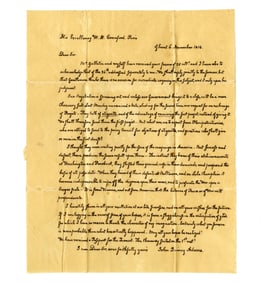 JQ Adams Superb Content Treaty of Ghent Talks, "Our negotiation is spinning out..."
