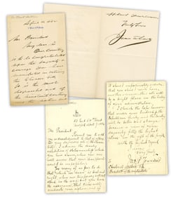 Two Letters to Pres. Chester Arthur Re: Chinese Exclusion Act, "the most disgraceful act of the