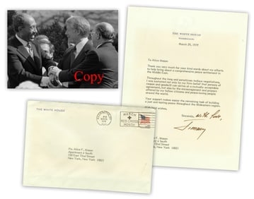 Jimmy Carter 1979 TLS, 3 Days After Historic Signing of Egypt-Israel Peace Treaty, "a comprehensive