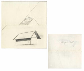 Dwight D. Eisenhower Pencil Sketch as President