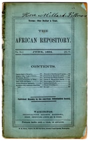 Millard Fillmore’s Copy of June 1864 Issue of "The African Repository"