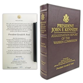 Gerald Ford Signed Ltd. Ed. 40th Anniversary of JFK Assassination Report, Last Surviving Member of