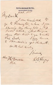 Former President Rutherford B. Hayes Sends Regrets While Enrolling His Daughter at Miss Porter’