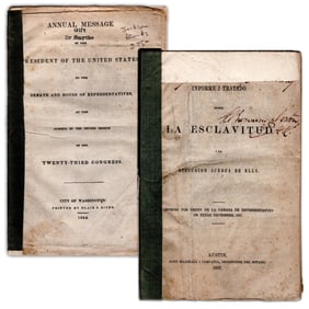 Andrew Jackson Attacks the Bank of the United States and Texas Representatives Justify Slavery in a