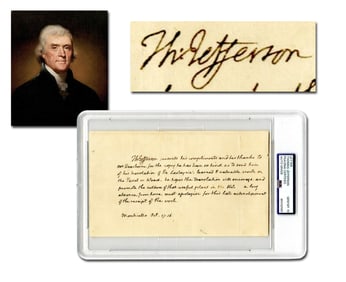 Thomas Jefferson ALS With Excellent Content, PSA GEM MT 10!