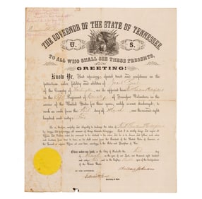 Andrew Johnson Signed Appointment 4 Days Prior to Assuming the Role of VP